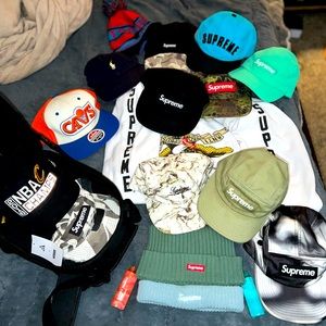Supreme Hats, Beanies and hoodie bundle